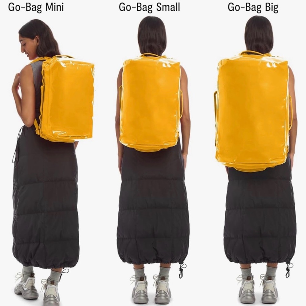 Baboon to the Moon Mini Go Bag Yellow B2TM Travel Backpack Duffel Convertible